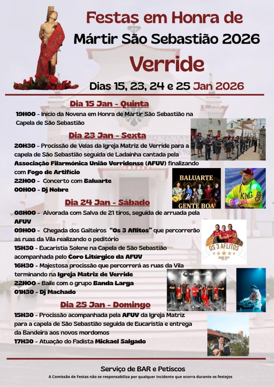 Festas em Honra de M&aacute;rtir S&atilde;o Sebasti&atilde;o - Verride 